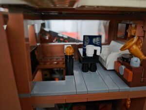 Upper interior lounge area inside the Pantasy Craft Brewery