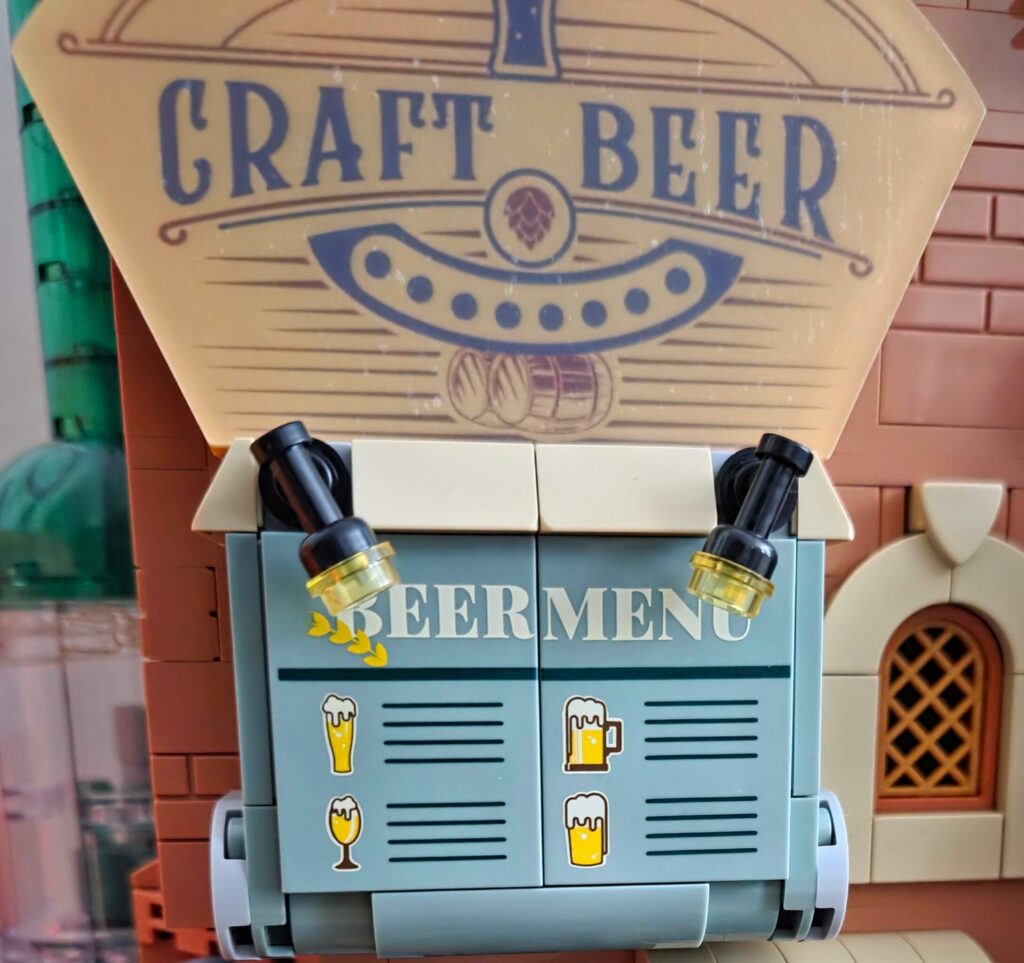 Printed signage and detailing on the Pantasy Craft Brewery