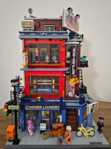 Lumibricks Boxing Club 19009 Street Fusion modular with lighting interior detail
