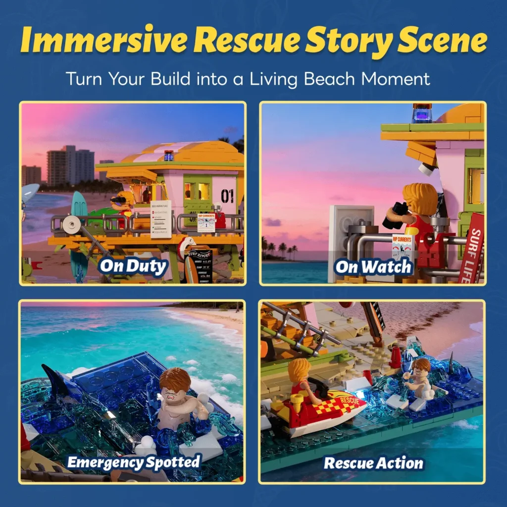 Lumibricks Beach Lifeguard Tower