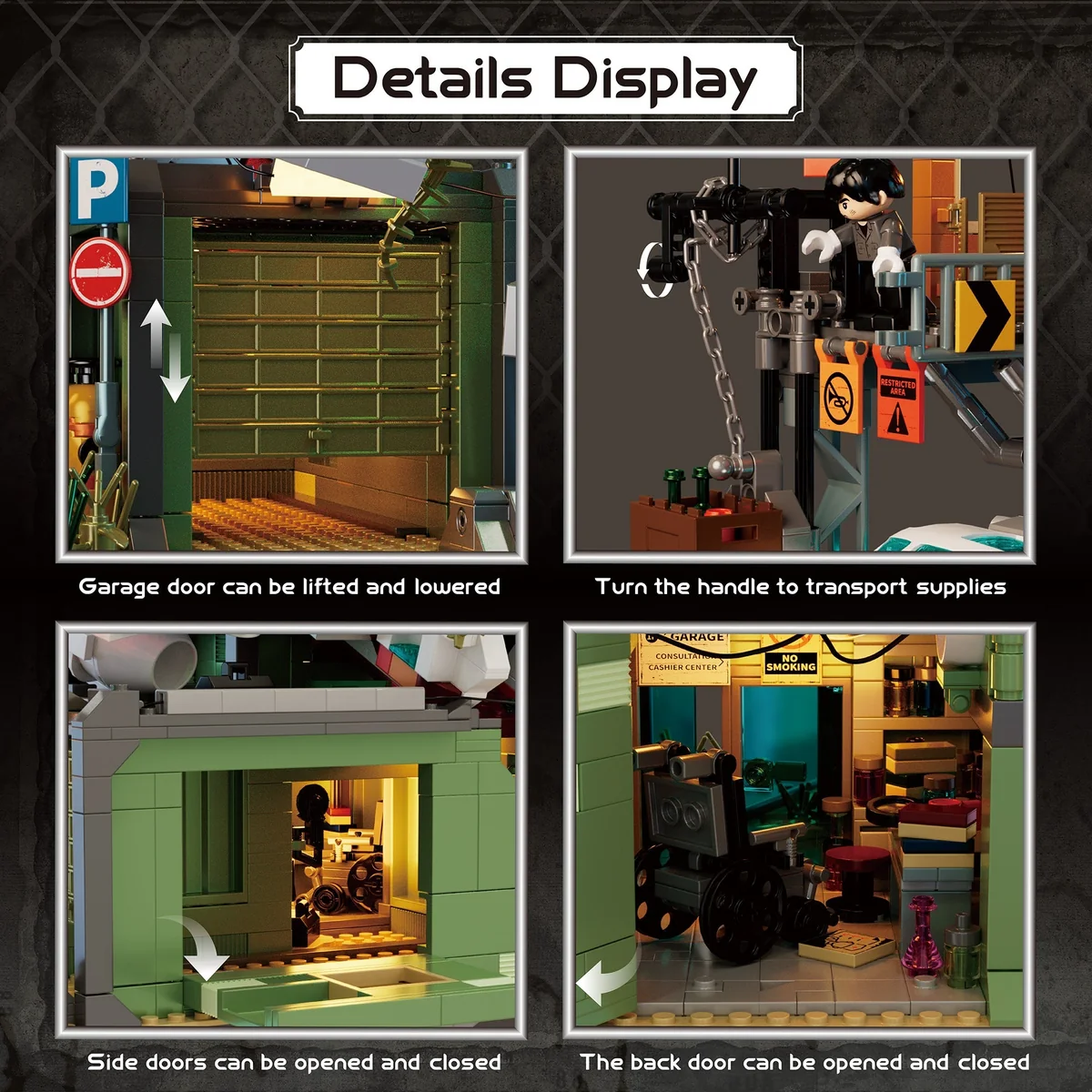 IAMBRICK Wrecked Plane Pharmacy garage and interior details