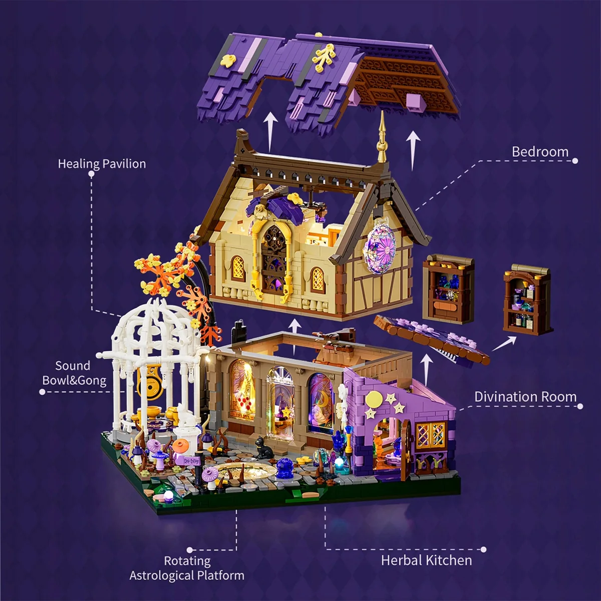 Lumibricks Luna Cottage 10014 removable roof and floors