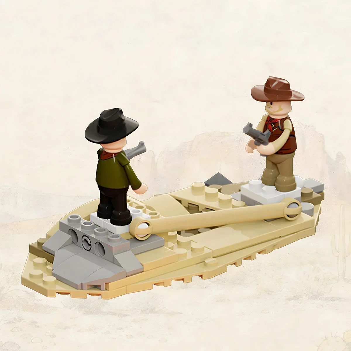 Lumibricks Wild West Ranch Duel 14017 cowboy duel feature