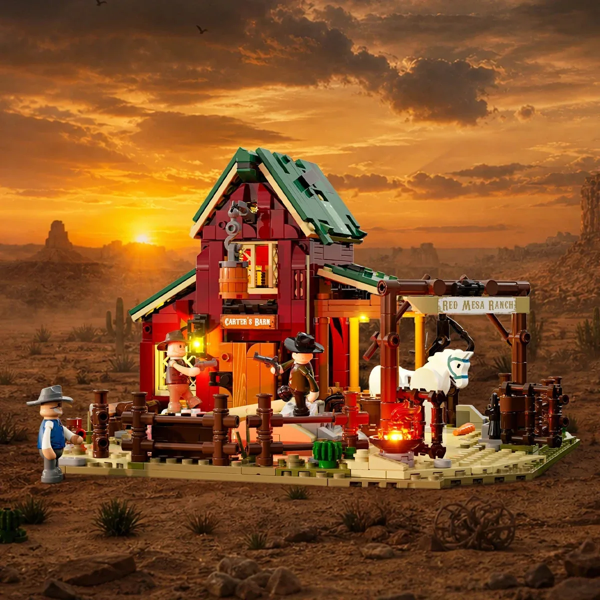 Lumibricks Wild West Ranch Duel 14017 official product image