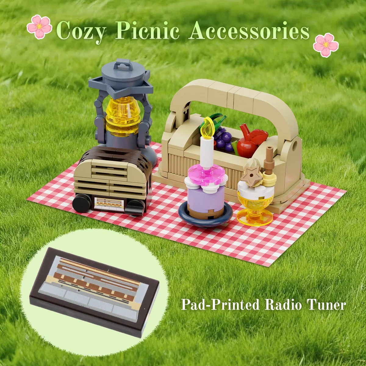 Pantasy Spring Picnic Bicycle 85059 picnic accessories and printed radio