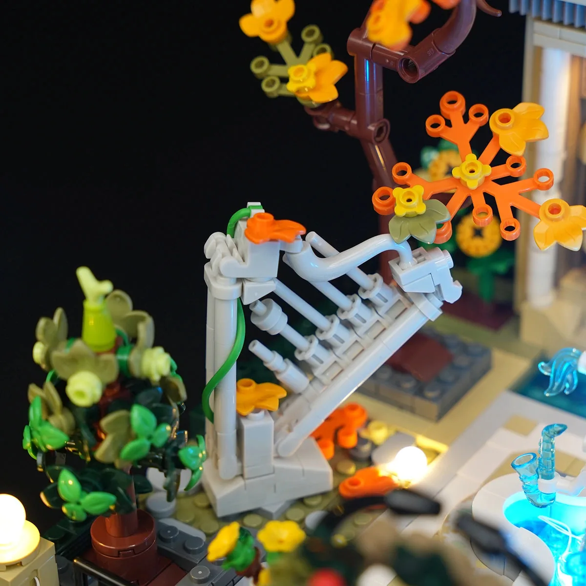 Lumibricks Pocket Garden 15012 planting and staircase detail