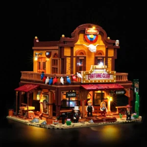 Lumibricks Fortune Club Saloon 14019 illuminated official product image