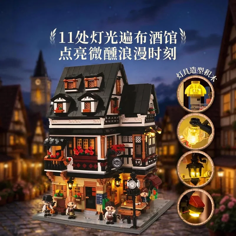 Pantasy Bavarian Beer Hall 85049 lighting details and street facade