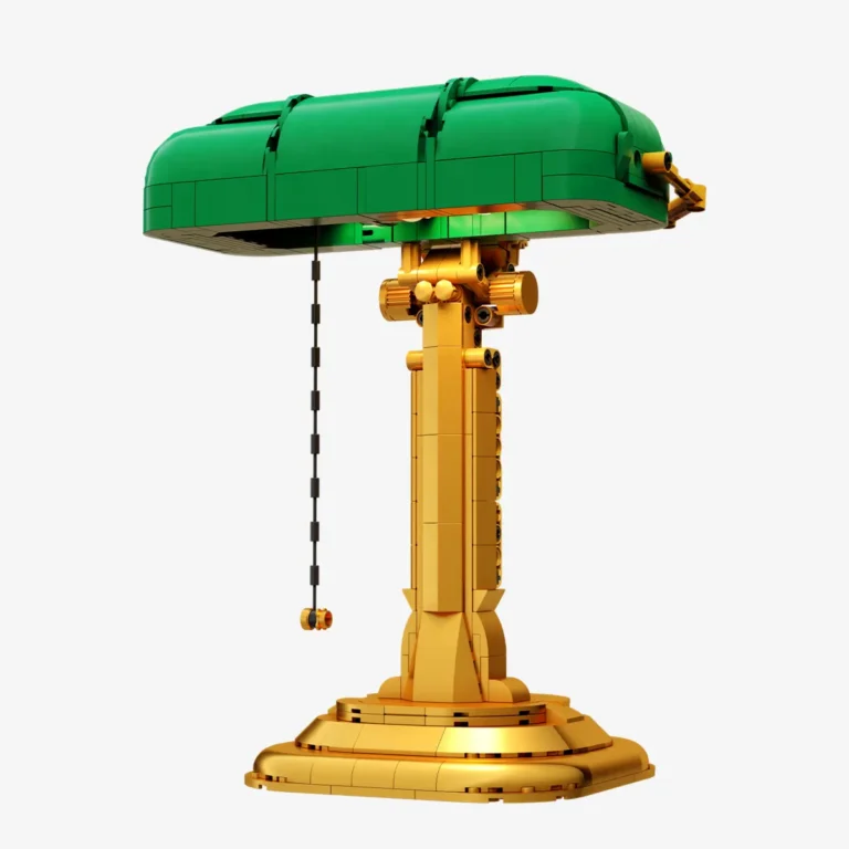 Pantasy Banker's Lamp 85055 green and gold brick-built lamp