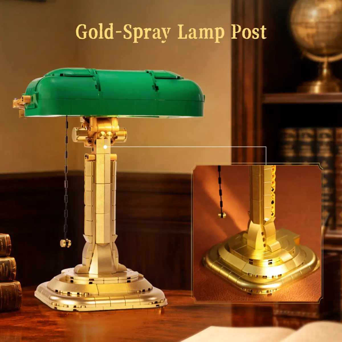 Pantasy Banker's Lamp 85055 gold-sprayed stand