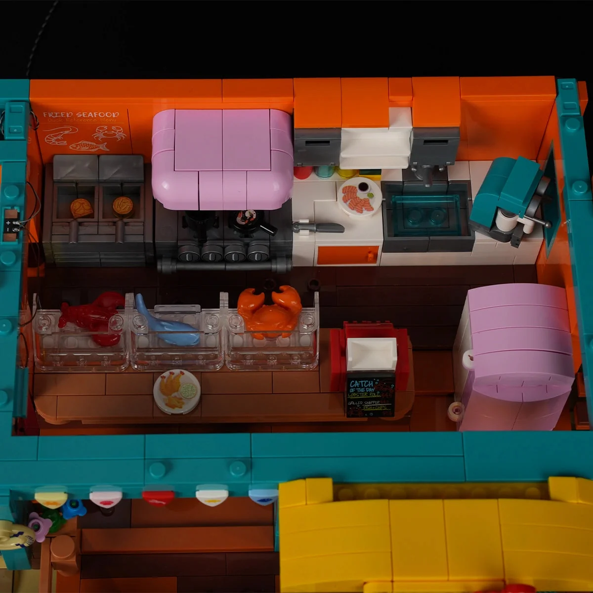 Lumibricks Seafood Restaurant 18010 kitchen and seafood tanks