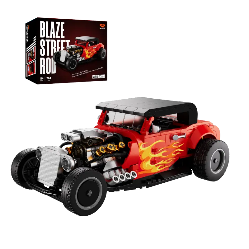 IAMBRICK Blaze Street Rod 50106 red and black hot rod