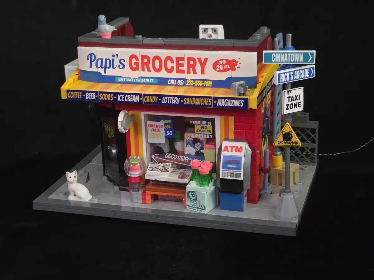 Lumibricks The Bodega 26 19017 completed model viewed from the front