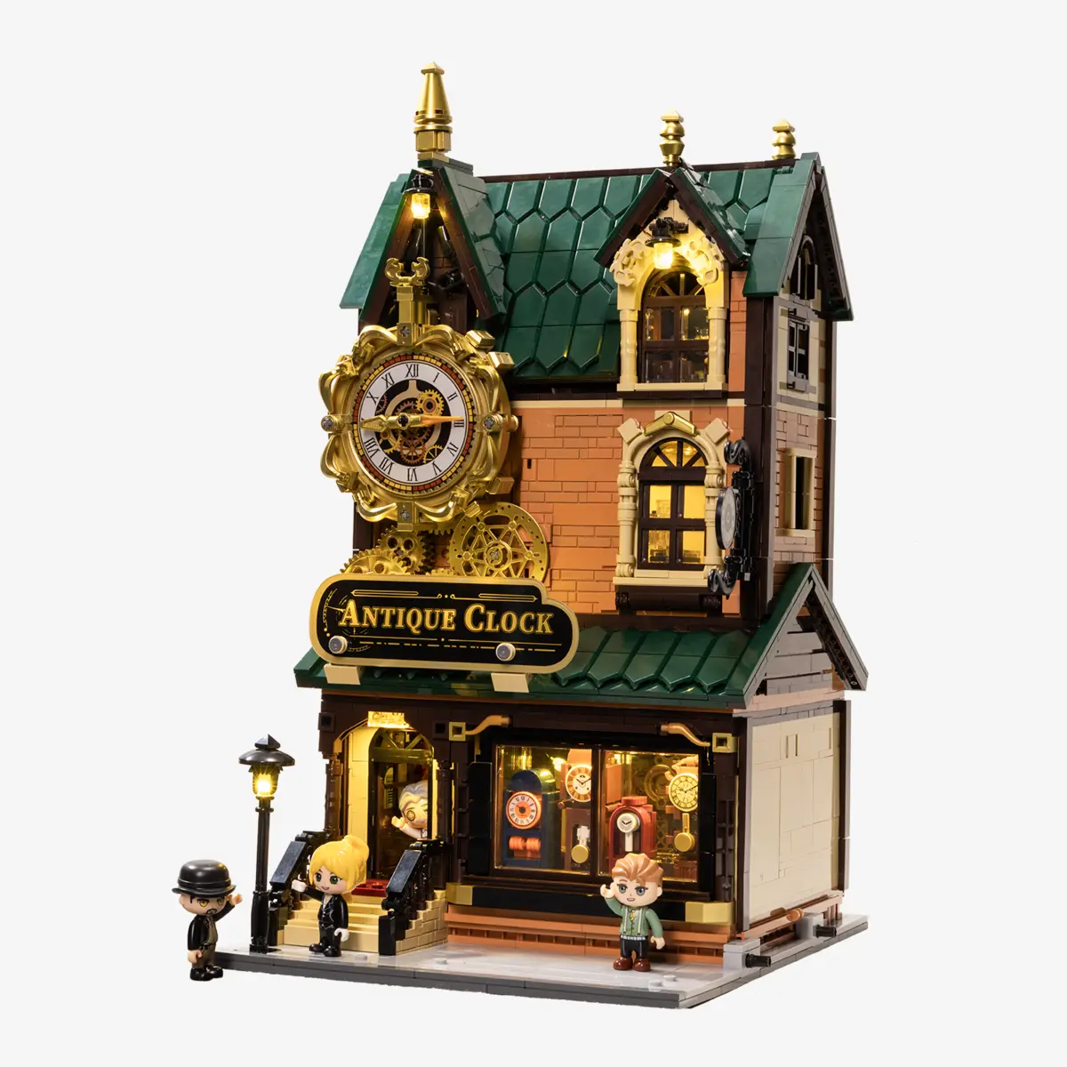 Pantasy Antique Clock Shop 85060 building with large facade clock
