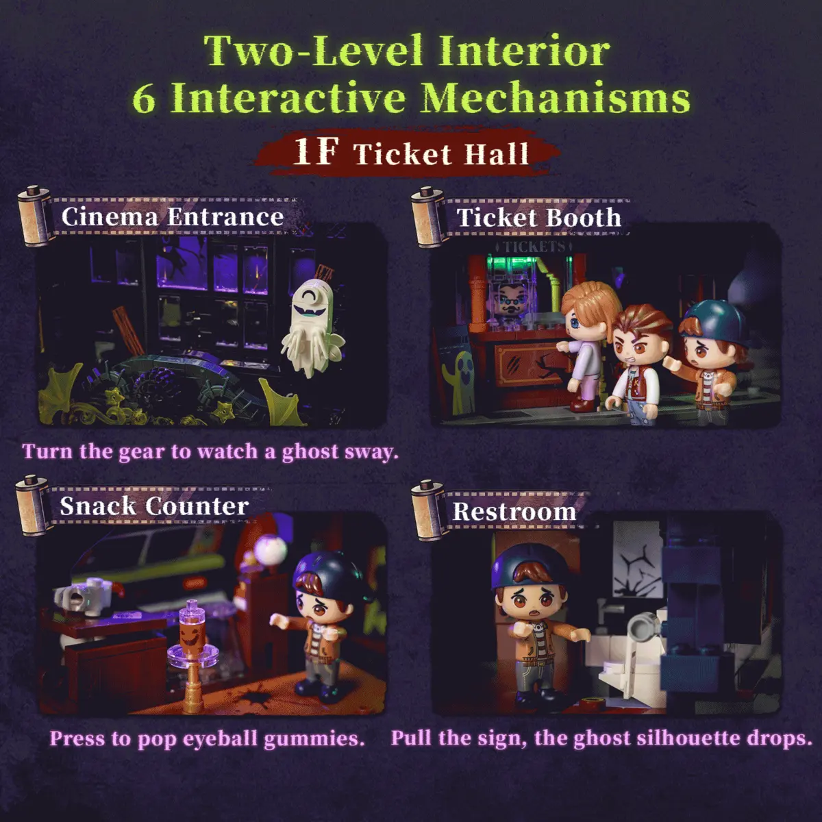 Pantasy Ghost Cinema 85066 interactive mechanisms and two-level interior