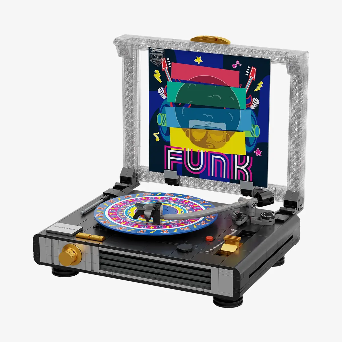 Pantasy Vinyl Turntable 85072 brick-built retro record player