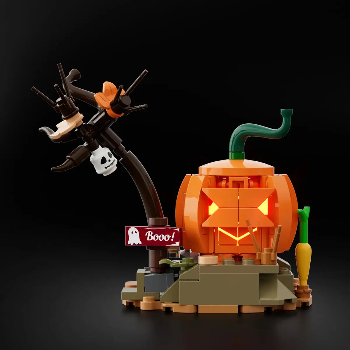 Separate glowing pumpkin from Lumibricks Autumn Farmhouse 16013