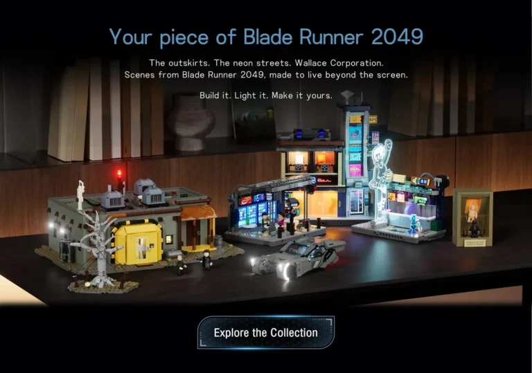 Lumibricks Blade Runner 2049 collection with Street Market, Protein Farm and Replicant scene