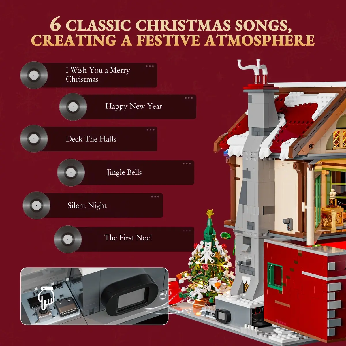 Lumibricks Christmas Pub 15014 sound module with six Christmas songs