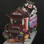 Completed Lumibricks Manga Shop 17015 in daylight from the front