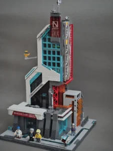 Lumibricks Neon Tech Tower 17011 complete daylight exterior