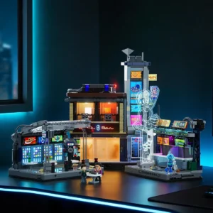 Lumibricks Blade Runner 2049 Street Market 23004 illuminated