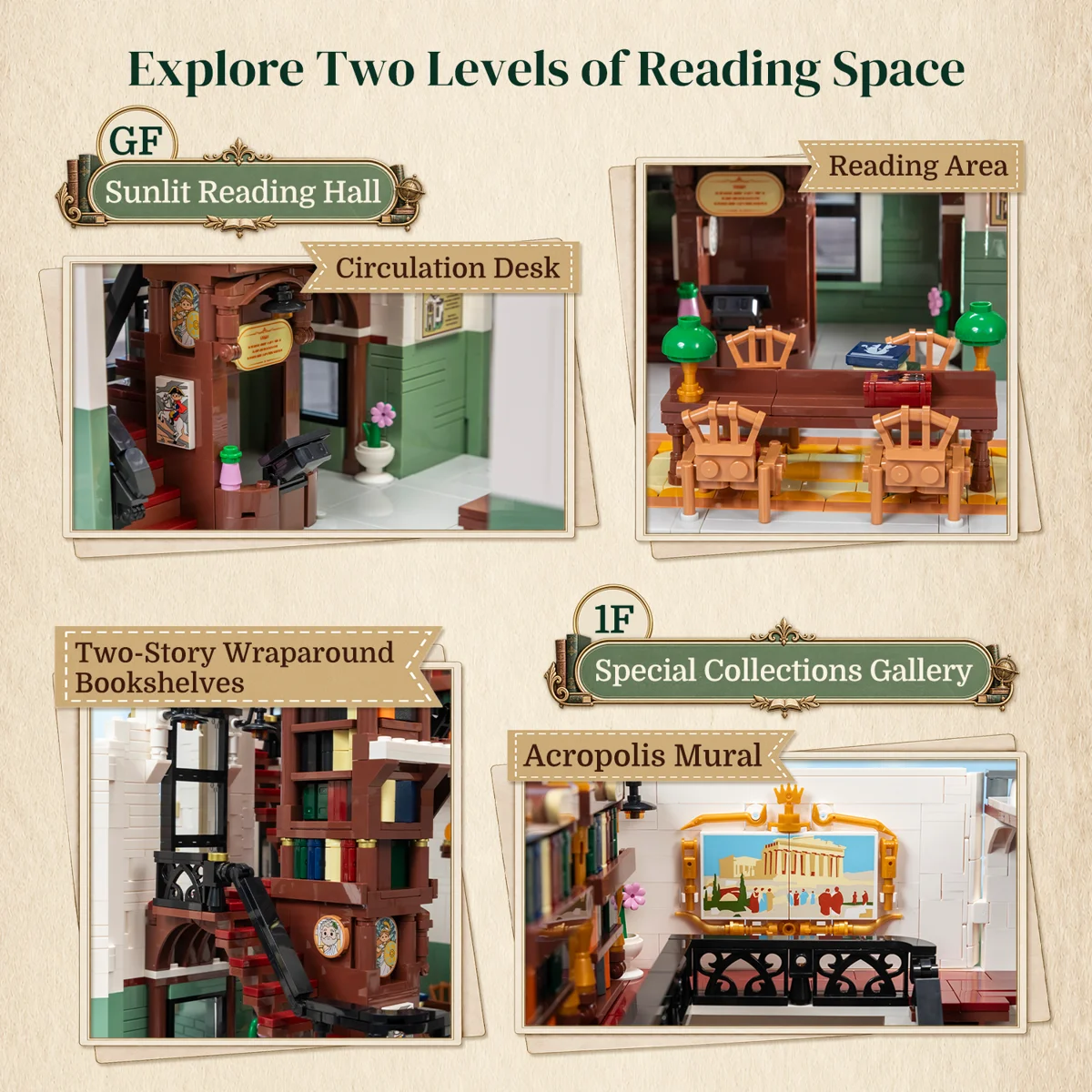 Pantasy Library 85077 reading hall and upper gallery