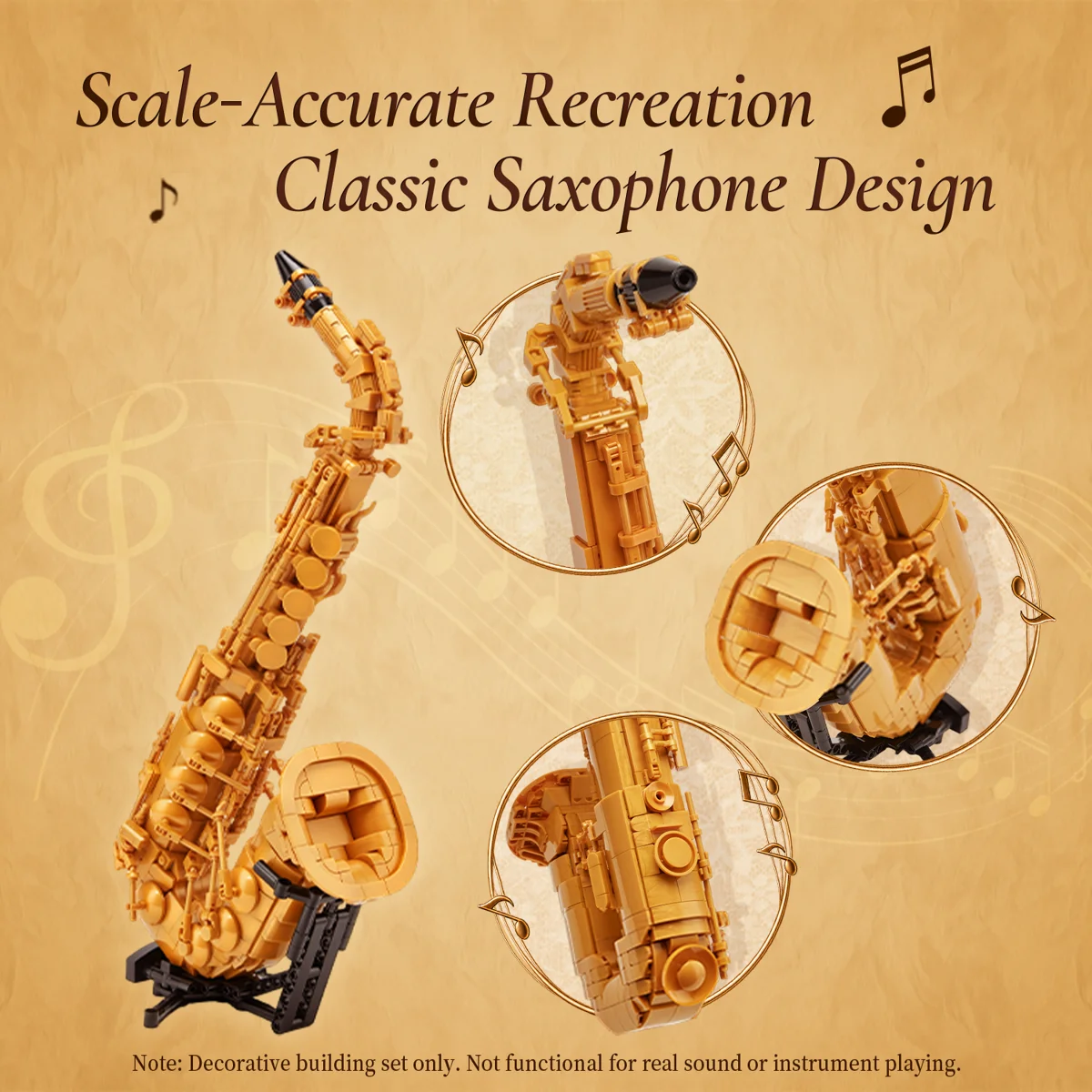 Pantasy Saxophone 85078 keys bell and curved neck