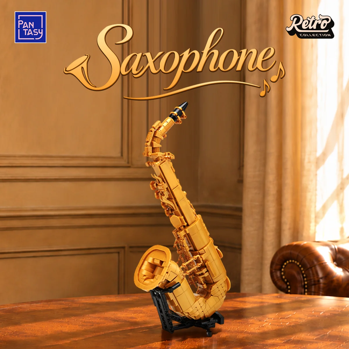 Pantasy Saxophone 85078 on its black display stand
