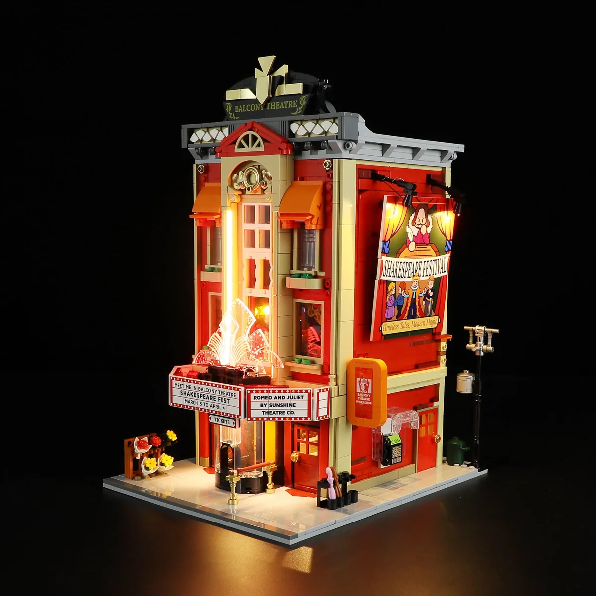 Lumibricks Balcony Theatre official illuminated product view