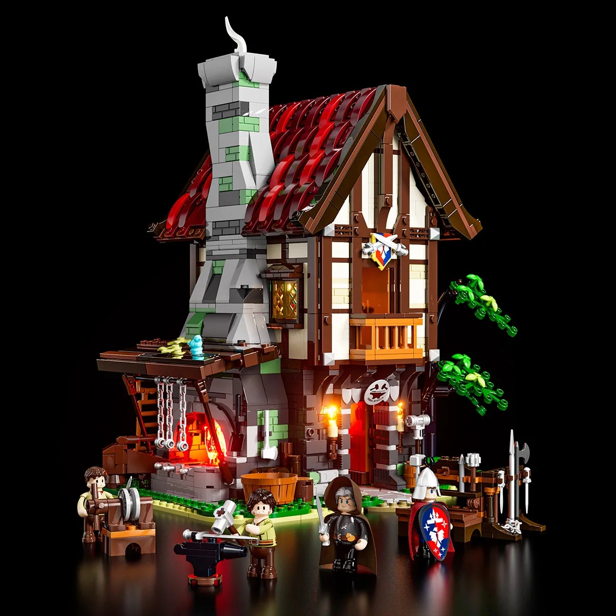 Lumibricks Forge House official illuminated product view