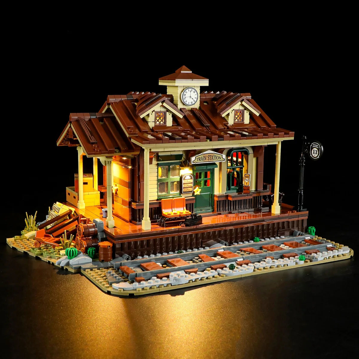 Lumibricks West Train Station official illuminated product view